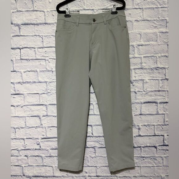 Lululemon ABC Pants Mens Size 31 Classic Warpstreame Gray Stretch M5AQHS - Picture 1 of 9